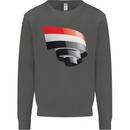 Curled Yemen Flag Yemeni Day Football Kids Sweatshirt Jumper Storm Grey