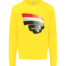 Curled Yemen Flag Yemeni Day Football Kids Sweatshirt Jumper Yellow
