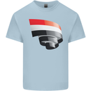 Curled Yemen Flag Yemeni Day Football Kids T-Shirt Childrens Light Blue