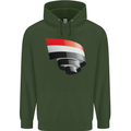 Curled Yemen Flag Yemeni Day Football Mens 80% Cotton Hoodie Forest Green