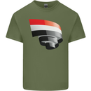 Curled Yemen Flag Yemeni Day Football Mens Cotton T-Shirt Tee Top Military Green