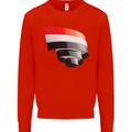 Curled Yemen Flag Yemeni Day Football Mens Sweatshirt Jumper Bright Red