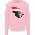 Curled Yemen Flag Yemeni Day Football Mens Sweatshirt Jumper Light Pink