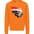 Curled Yemen Flag Yemeni Day Football Mens Sweatshirt Jumper Orange