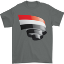 Curled Yemen Flag Yemeni Day Football Mens T-Shirt 100% Cotton Charcoal