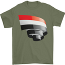Curled Yemen Flag Yemeni Day Football Mens T-Shirt 100% Cotton Military Green