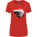 Curled Yemen Flag Yemeni Day Football Womens Wider Cut T-Shirt Red