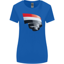 Curled Yemen Flag Yemeni Day Football Womens Wider Cut T-Shirt Royal Blue