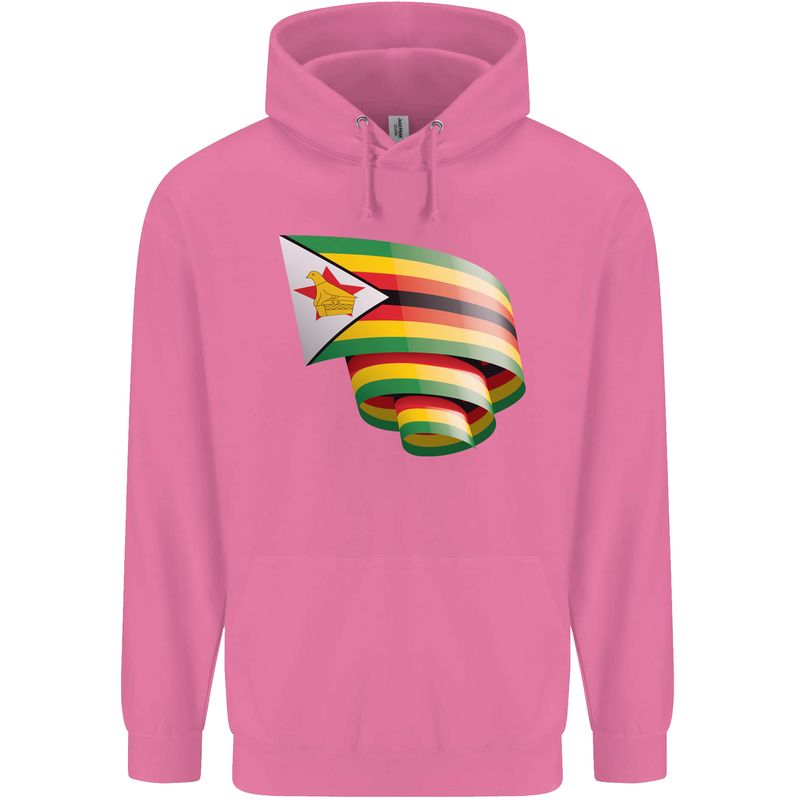 Curled Zimbabwe Flag Zimbabwean Day Football Childrens Kids Hoodie Azalea