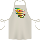 Curled Zimbabwe Flag Zimbabwean Day Football Cotton Apron 100% Organic Natural