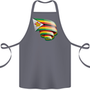 Curled Zimbabwe Flag Zimbabwean Day Football Cotton Apron 100% Organic Steel