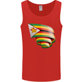 Curled Zimbabwe Flag Zimbabwean Day Football Mens Vest Tank Top Red