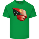 Curled  Papua New Guinea Flag Day Football Kids T-Shirt Childrens Irish Green