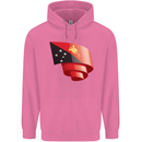 Curled  Papua New Guinea Flag Day Football Mens 80% Cotton Hoodie Azelea