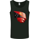 Curled  Papua New Guinea Flag Day Football Mens Vest Tank Top Black