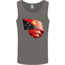 Curled  Papua New Guinea Flag Day Football Mens Vest Tank Top Charcoal