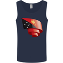 Curled  Papua New Guinea Flag Day Football Mens Vest Tank Top Navy Blue