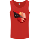 Curled  Papua New Guinea Flag Day Football Mens Vest Tank Top Red