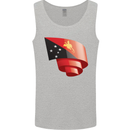 Curled  Papua New Guinea Flag Day Football Mens Vest Tank Top Sports Grey
