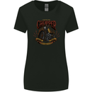 Custom Bike Chopper Biker Motorcycle Womens Wider Cut T-Shirt Black