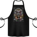 Custom Motorcycle Biker Motorbike Skulls Cotton Apron 100% Organic Black