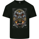 Custom Motorcycle Biker Motorbike Skulls Kids T-Shirt Childrens Black