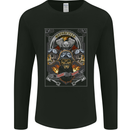Custom Motorcycle Biker Motorbike Skulls Mens Long Sleeve T-Shirt Black