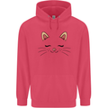 Cute Cat Face Childrens Kids Hoodie Heliconia