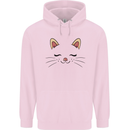 Cute Cat Face Childrens Kids Hoodie Light Pink