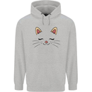 Cute Cat Face Childrens Kids Hoodie Sports Grey