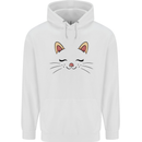 Cute Cat Face Childrens Kids Hoodie White