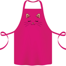 Cute Cat Face Cotton Apron 100% Organic Pink