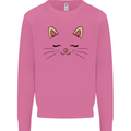 Cute Cat Face Mens Sweatshirt Jumper Azalea