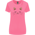 Cute Cat Face Womens Wider Cut T-Shirt Azalea