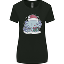 Cute Christmas Axoloti Wearing a Chirstmas Hat Xmas Womens Wider Cut T-Shirt Black