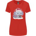 Cute Christmas Axoloti Wearing a Chirstmas Hat Xmas Womens Wider Cut T-Shirt Red