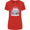 Cute Christmas Axoloti Wearing a Chirstmas Hat Xmas Womens Wider Cut T-Shirt Red
