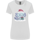 Cute Christmas Axoloti Wearing a Chirstmas Hat Xmas Womens Wider Cut T-Shirt White