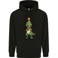 Cute Christmas T-Rex Funny Xmas Dinosaur Childrens Kids Hoodie Black