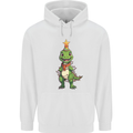 Cute Christmas T-Rex Funny Xmas Dinosaur Childrens Kids Hoodie White