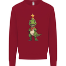 Cute Christmas T-Rex Funny Xmas Dinosaur Kids Sweatshirt Jumper Red