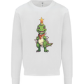 Cute Christmas T-Rex Funny Xmas Dinosaur Kids Sweatshirt Jumper White