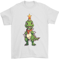 Cute Christmas T-Rex Funny Xmas Dinosaur Mens T-Shirt 100% Cotton White
