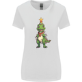 Cute Christmas T-Rex Funny Xmas Dinosaur Womens Wider Cut T-Shirt White