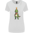 Cute Christmas T-Rex Funny Xmas Dinosaur Womens Wider Cut T-Shirt White