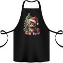 Cute Christmas With Presents and Tree Cotton Apron 100% Organic Black