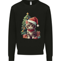 Cute Christmas With Presents and Tree Mens Sweatshirt Jumper Black