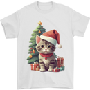 Cute Christmas With Presents and Tree Mens T-Shirt 100% Cotton White