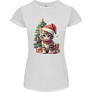 Cute Christmas With Presents and Tree Womens Petite Cut T-Shirt White