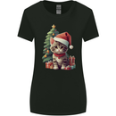 Cute Christmas With Presents and Tree Womens Wider Cut T-Shirt Black